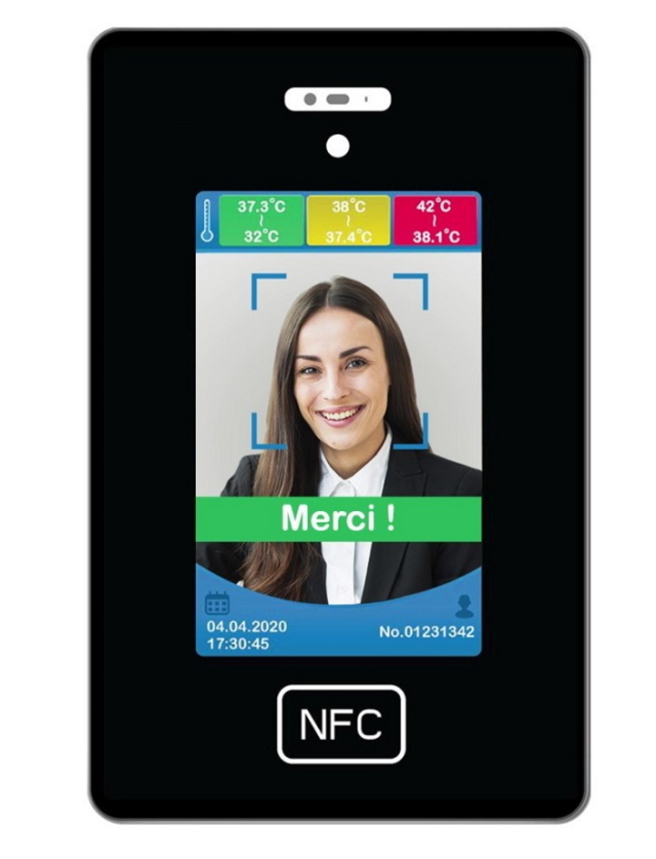 Borne de détection de température Care4all avec support mobile