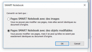 pour enregistrer un fichier en format smart notebook