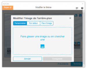 modifier une image ou l'arrière plan d'une activité sur smart notebook