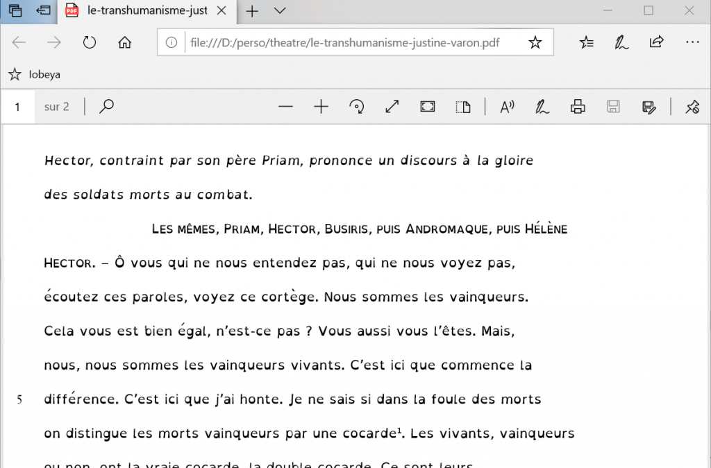 programme de lecture