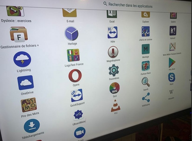 applications android écran interactif