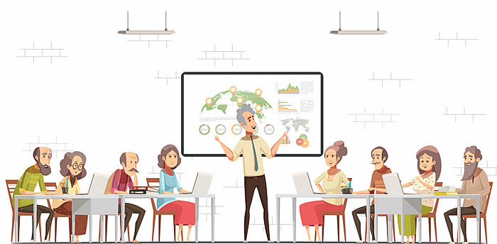 écran interactif, formation senior