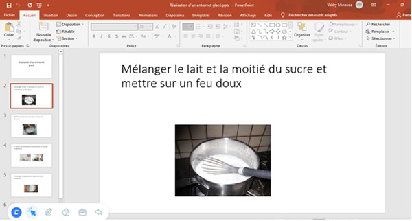 Etape realisation entremet