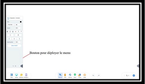 Déploiement du menu
