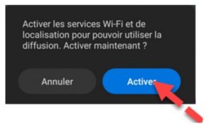Activation wifi et location