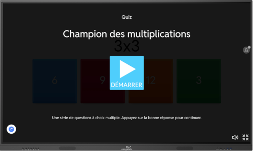 Wordwall est une interface compatible avec le tableau blanc interactif. Elle permet de créer des quizz et d’autres activités pour dynamiser l’apprentissage des élèves
